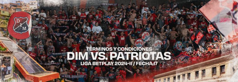 Términos y Condiciones Boletería DIM vs Patriotas/ Liga Betplay 2024-2 / Fecha 17