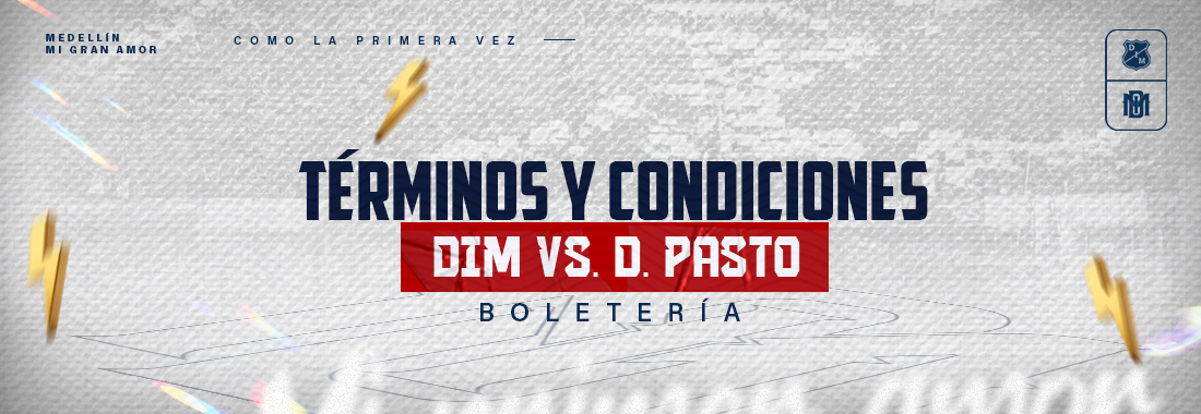 Términos y Condiciones Boletería DIM vs Deportivo Pasto/ Liga 2025-1 / Fecha 7