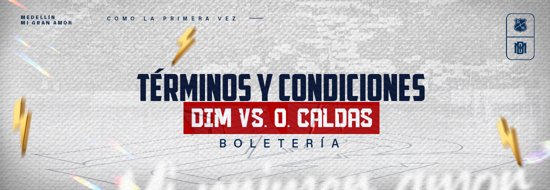 Términos y Condiciones Boletería DIM vs Once Caldas/ Liga 2025-1 / Fecha 15